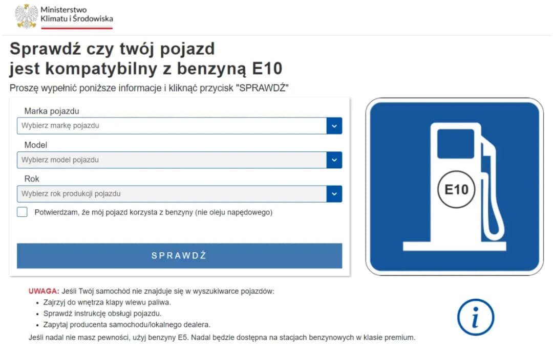 Nowa benzyna do jakich samochodów? Sprawdź, czy Twój jest kompatybilny